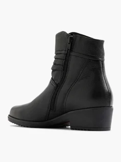 Enkellaarzen & Boots|Medicus Zwarte Leren Comfort Enkellaars
