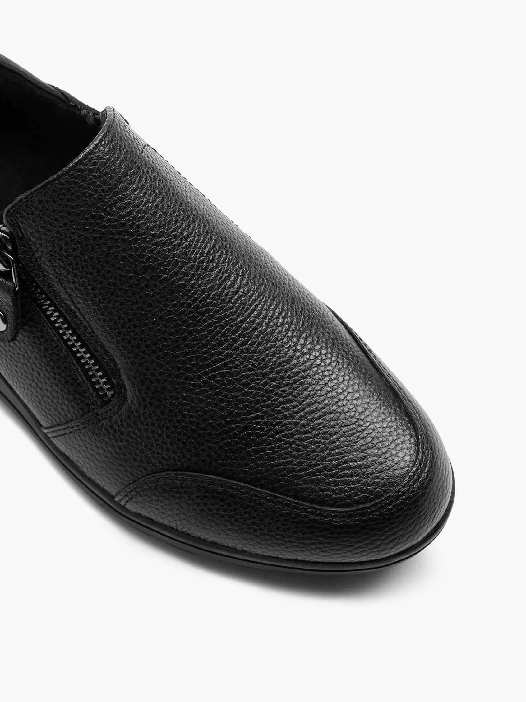 Comfort Schoenen|Medicus Zwarte Leren Comfort Instapper