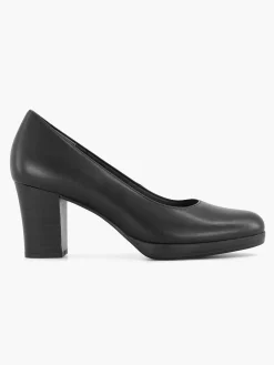 Comfort Schoenen|Medicus Zwarte Leren Comfort Pump