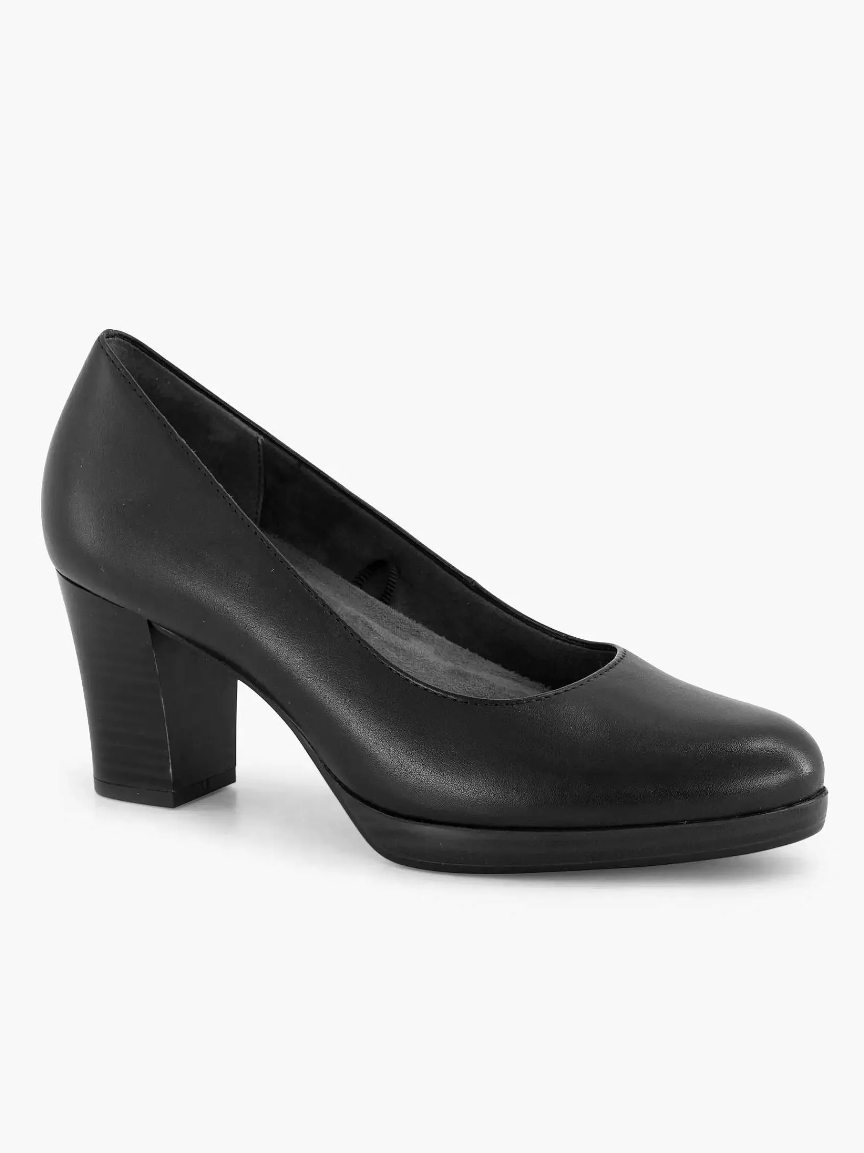 Comfort Schoenen|Medicus Zwarte Leren Comfort Pump
