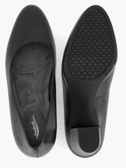 Comfort Schoenen|Medicus Zwarte Leren Comfort Pump