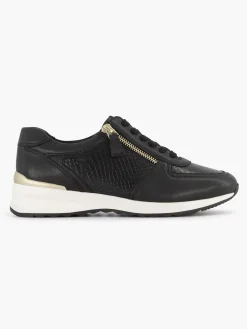 Comfort Schoenen|Medicus Zwarte Leren Comfort Sneaker