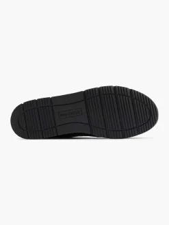 Comfort Schoenen|Medicus Zwarte Leren Comfort Sneaker