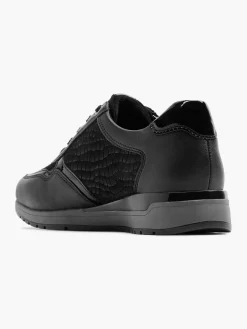 Comfort Schoenen|Medicus Zwarte Leren Comfort Veterschoen