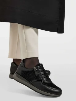 Comfort Schoenen|Medicus Zwarte Leren Comfort Veterschoen