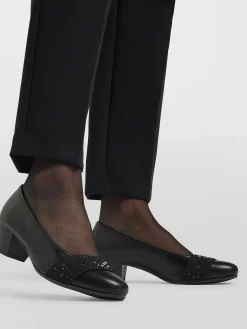 Comfort Schoenen|Easy Street Zwarte Leren Pump