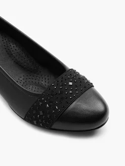 Comfort Schoenen|Easy Street Zwarte Leren Pump