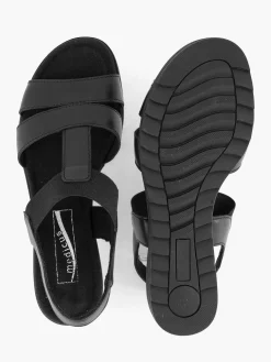 Sandalen|Medicus Zwarte Leren Sandaal