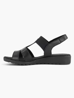 Sandalen|Medicus Zwarte Leren Sandaal