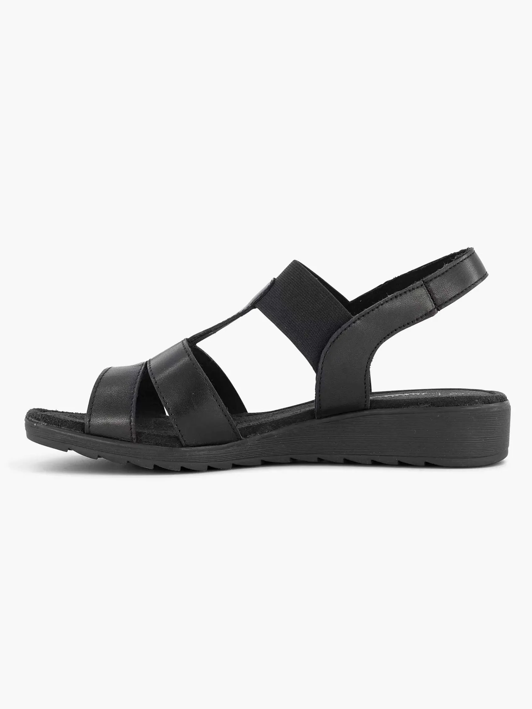 Sandalen|Medicus Zwarte Leren Sandaal