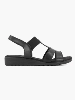 Sandalen|Medicus Zwarte Leren Sandaal