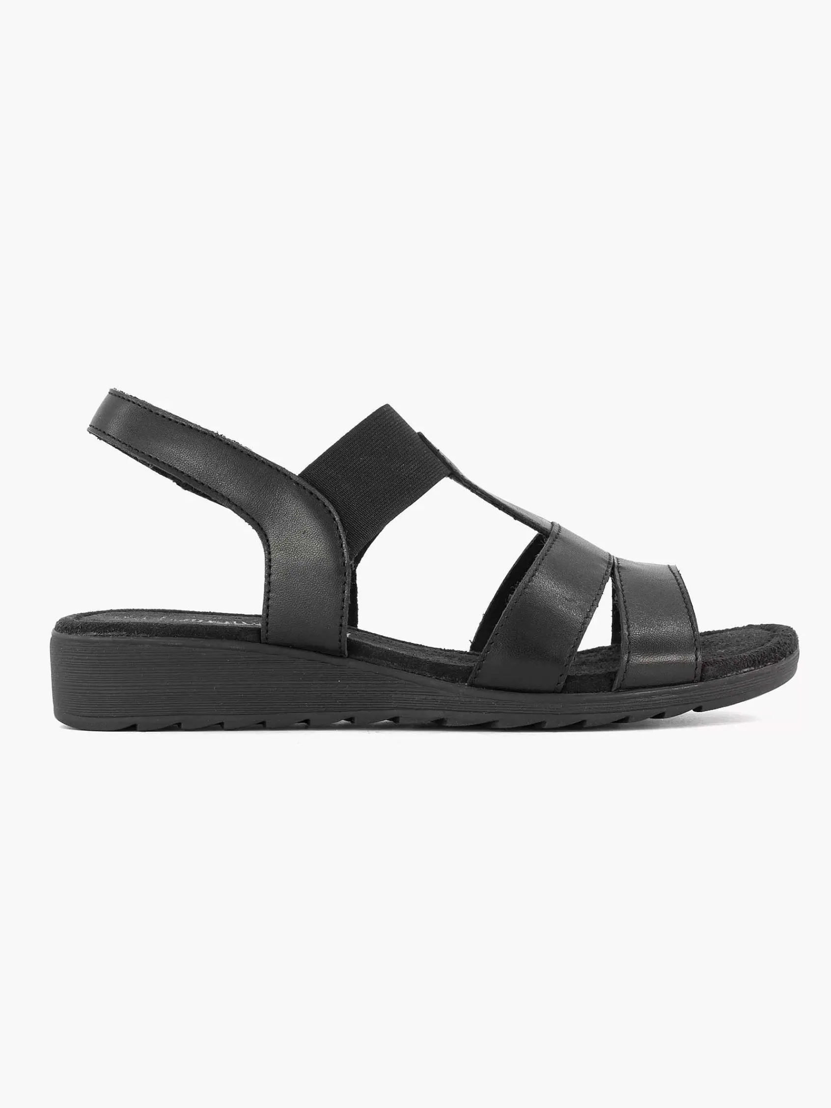 Sandalen|Medicus Zwarte Leren Sandaal