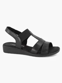 Sandalen|Medicus Zwarte Leren Sandaal