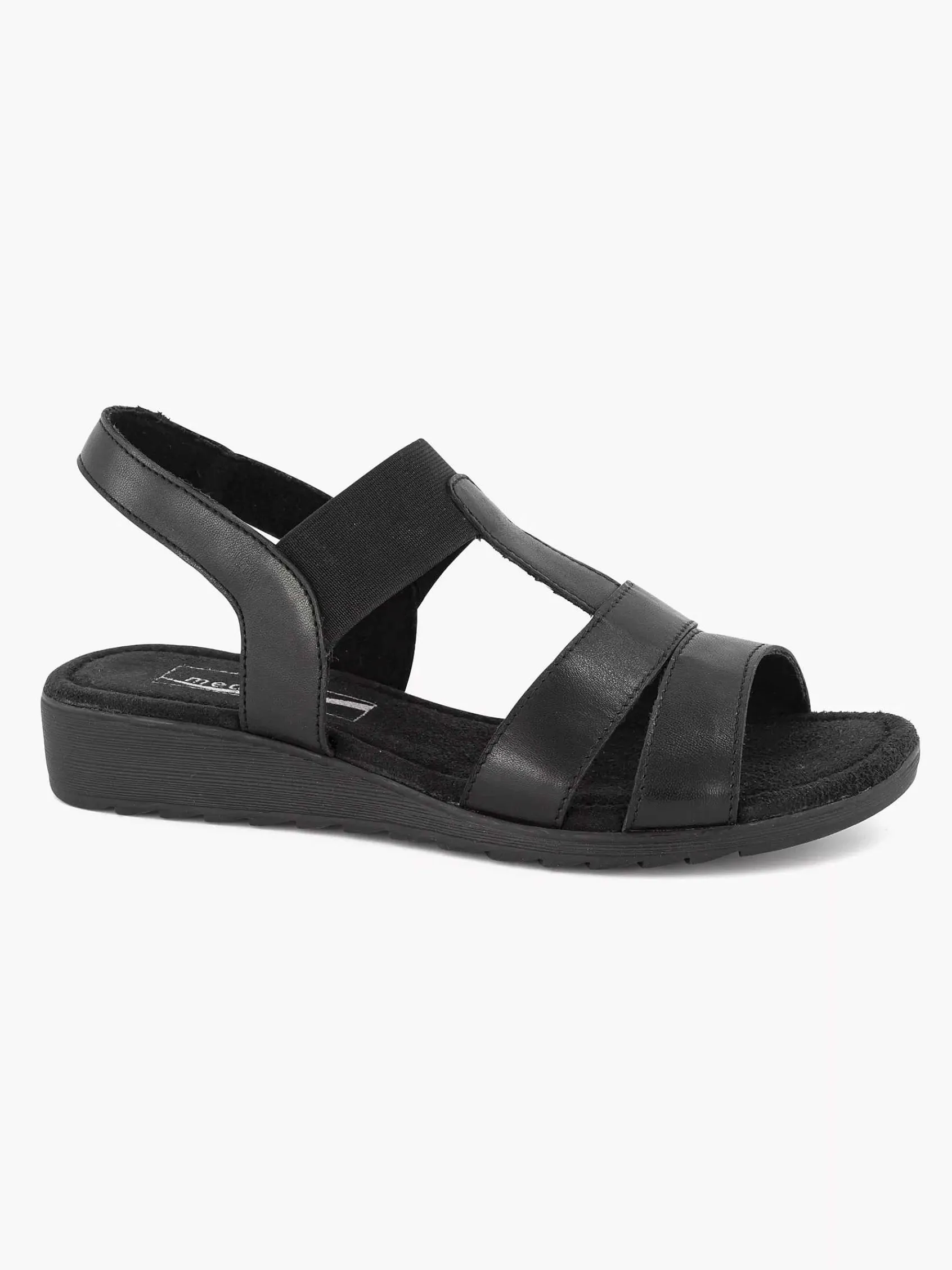 Sandalen|Medicus Zwarte Leren Sandaal