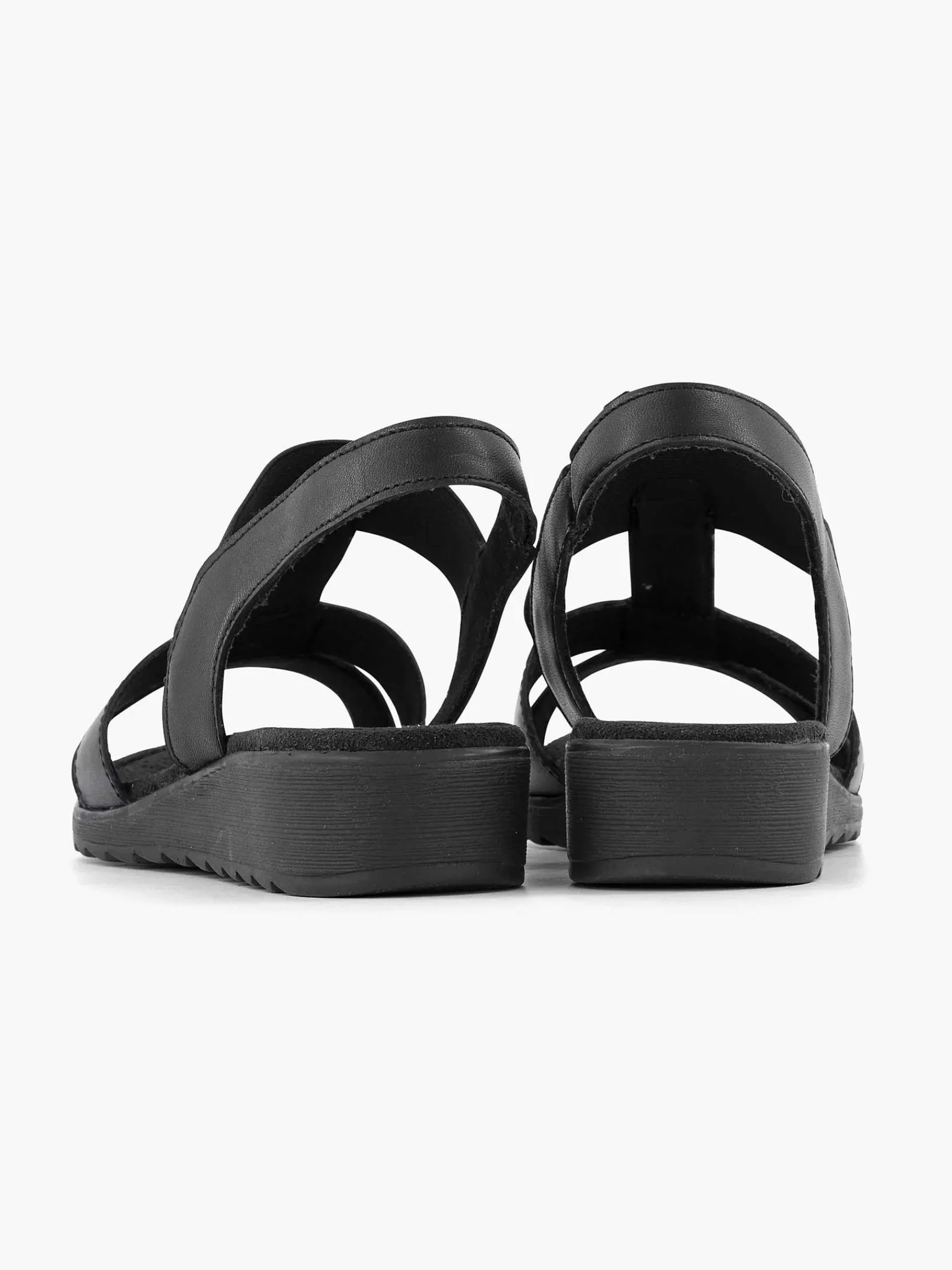 Sandalen|Medicus Zwarte Leren Sandaal
