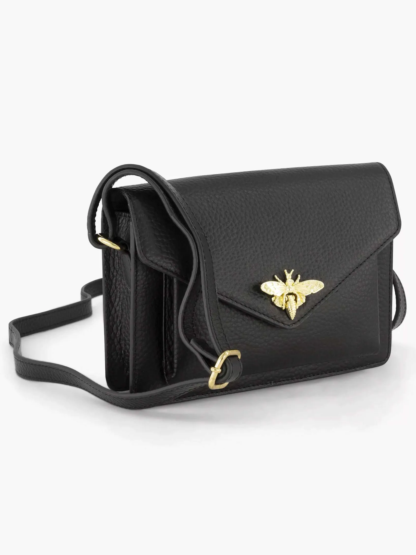 Online Exclusive Accessoires|5th Avenue Zwarte Leren Schoudertas