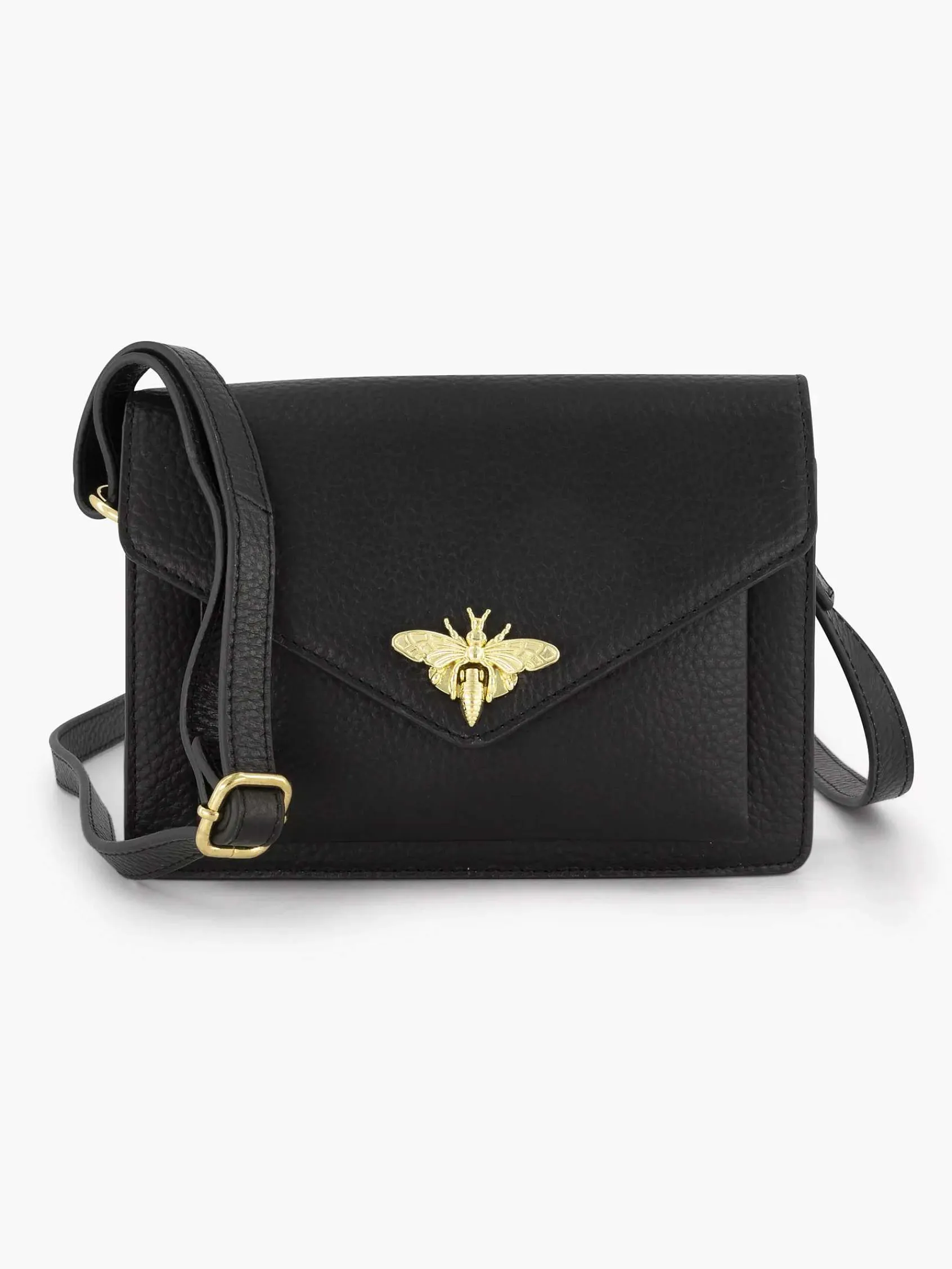 Online Exclusive Accessoires|5th Avenue Zwarte Leren Schoudertas