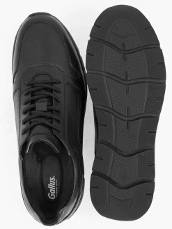 Sneakers|Gallus Zwarte Leren Sneaker