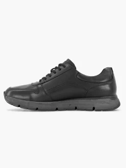 Sneakers|Gallus Zwarte Leren Sneaker