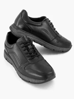 Sneakers|Gallus Zwarte Leren Sneaker