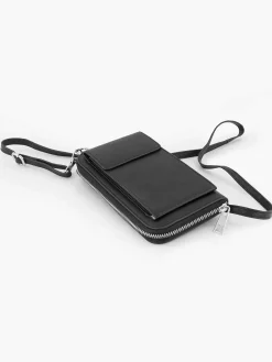 Online Exclusive Accessoires|5th Avenue Zwarte Leren Telefoontas