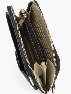 Online Exclusive Accessoires|5th Avenue Zwarte Leren Telefoontas