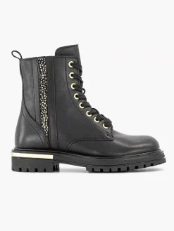 Jongensschoenen|Limelight girl Zwarte Leren Veterboot