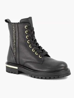Jongensschoenen|Limelight girl Zwarte Leren Veterboot