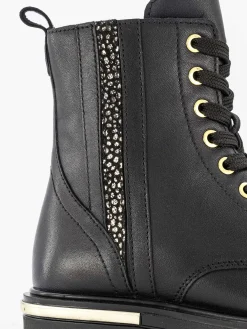 Jongensschoenen|Limelight girl Zwarte Leren Veterboot