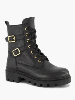 Jongensschoenen|Limelight girl Zwarte Leren Veterboot