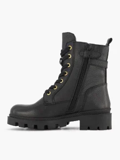 Jongensschoenen|Limelight girl Zwarte Leren Veterboot