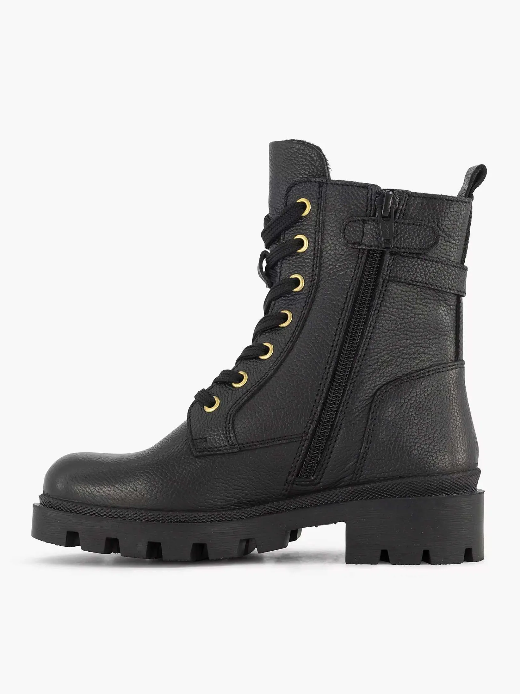 Jongensschoenen|Limelight girl Zwarte Leren Veterboot