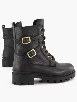 Jongensschoenen|Limelight girl Zwarte Leren Veterboot