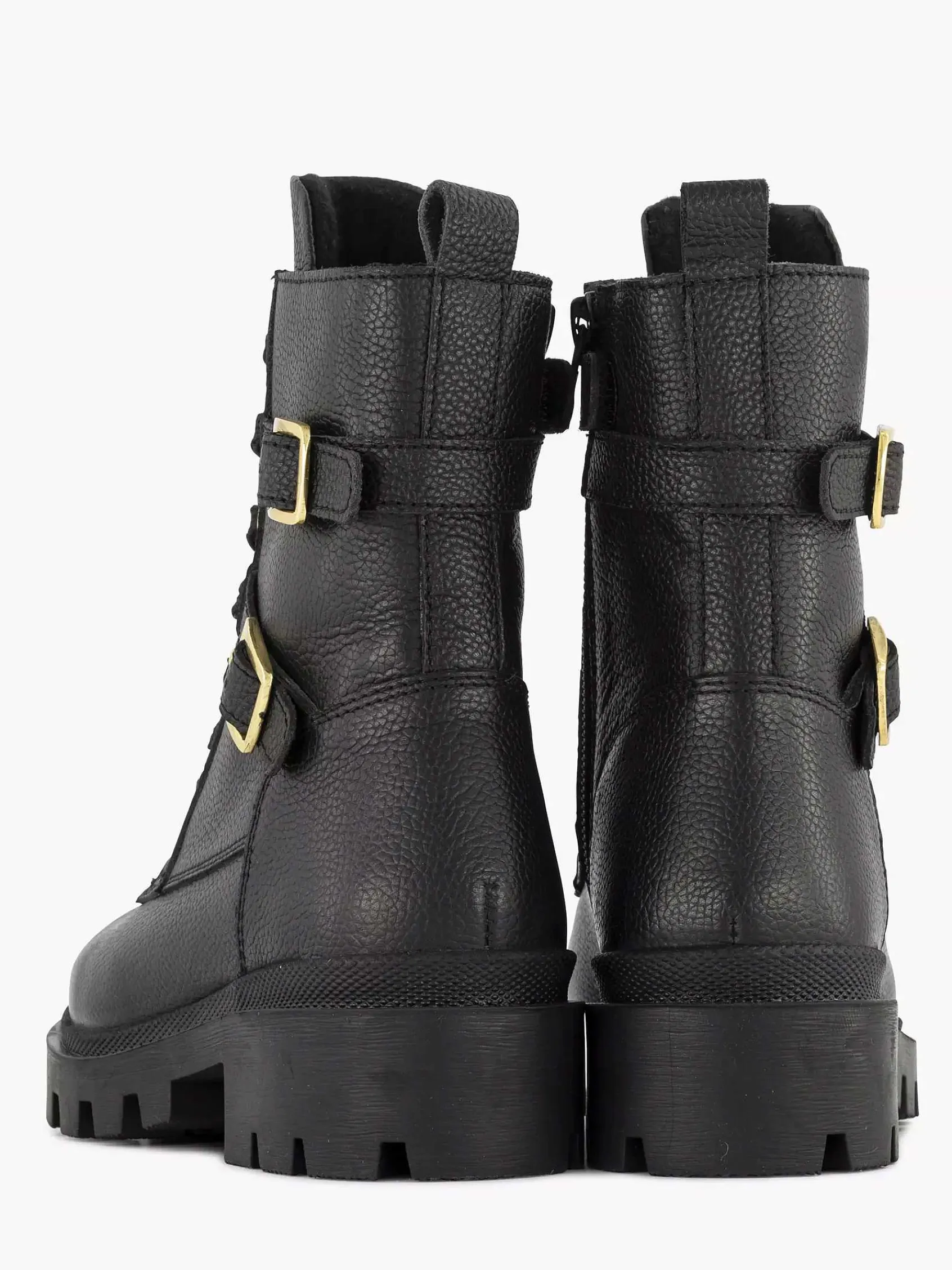 Jongensschoenen|Limelight girl Zwarte Leren Veterboot