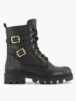 Jongensschoenen|Limelight girl Zwarte Leren Veterboot
