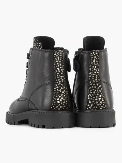 Jongensschoenen|Limelight girl Zwarte Leren Veterboot