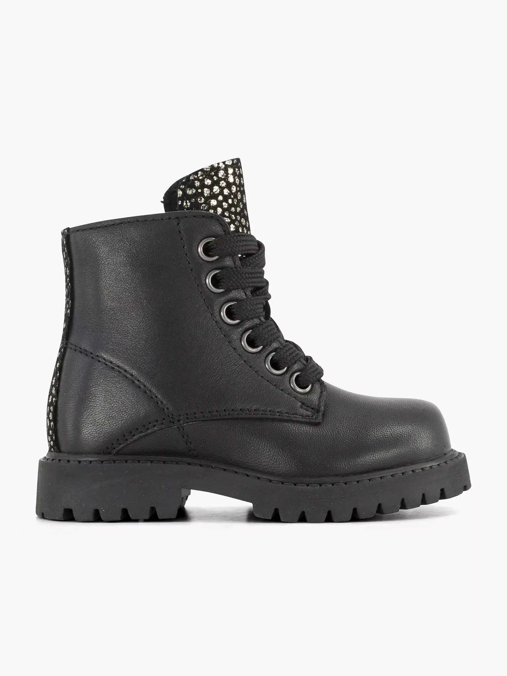 Jongensschoenen|Limelight girl Zwarte Leren Veterboot