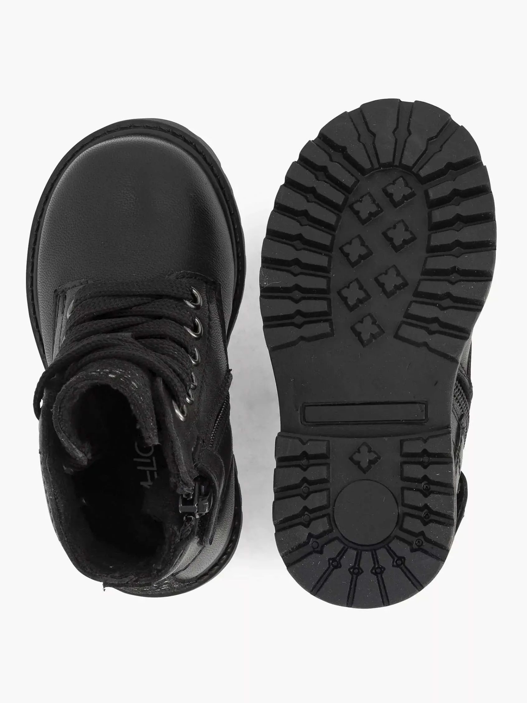 Jongensschoenen|Limelight girl Zwarte Leren Veterboot