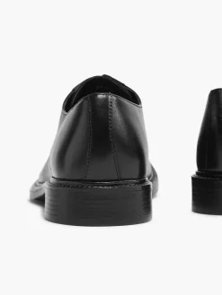 Geklede Schoenen|AM SHOE Zwarte Leren Veterschoen