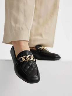 Instappers|Graceland Zwarte Loafer Ketting