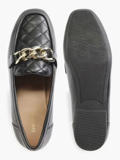 Instappers|Graceland Zwarte Loafer Ketting