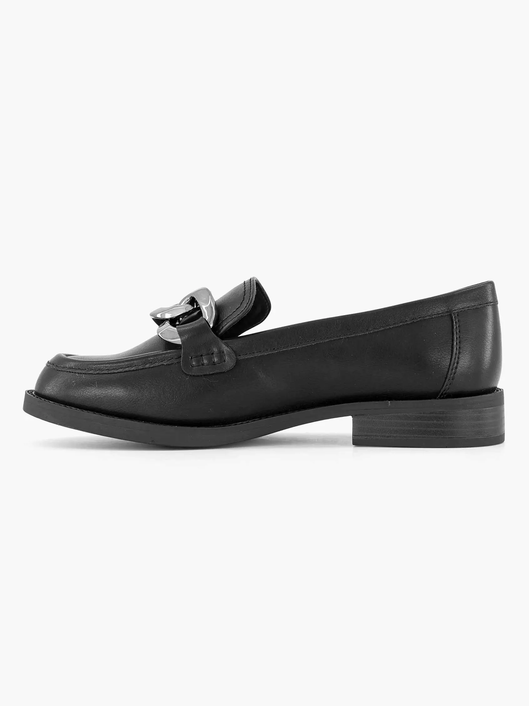 Instappers|Graceland Zwarte Loafer Sierketting