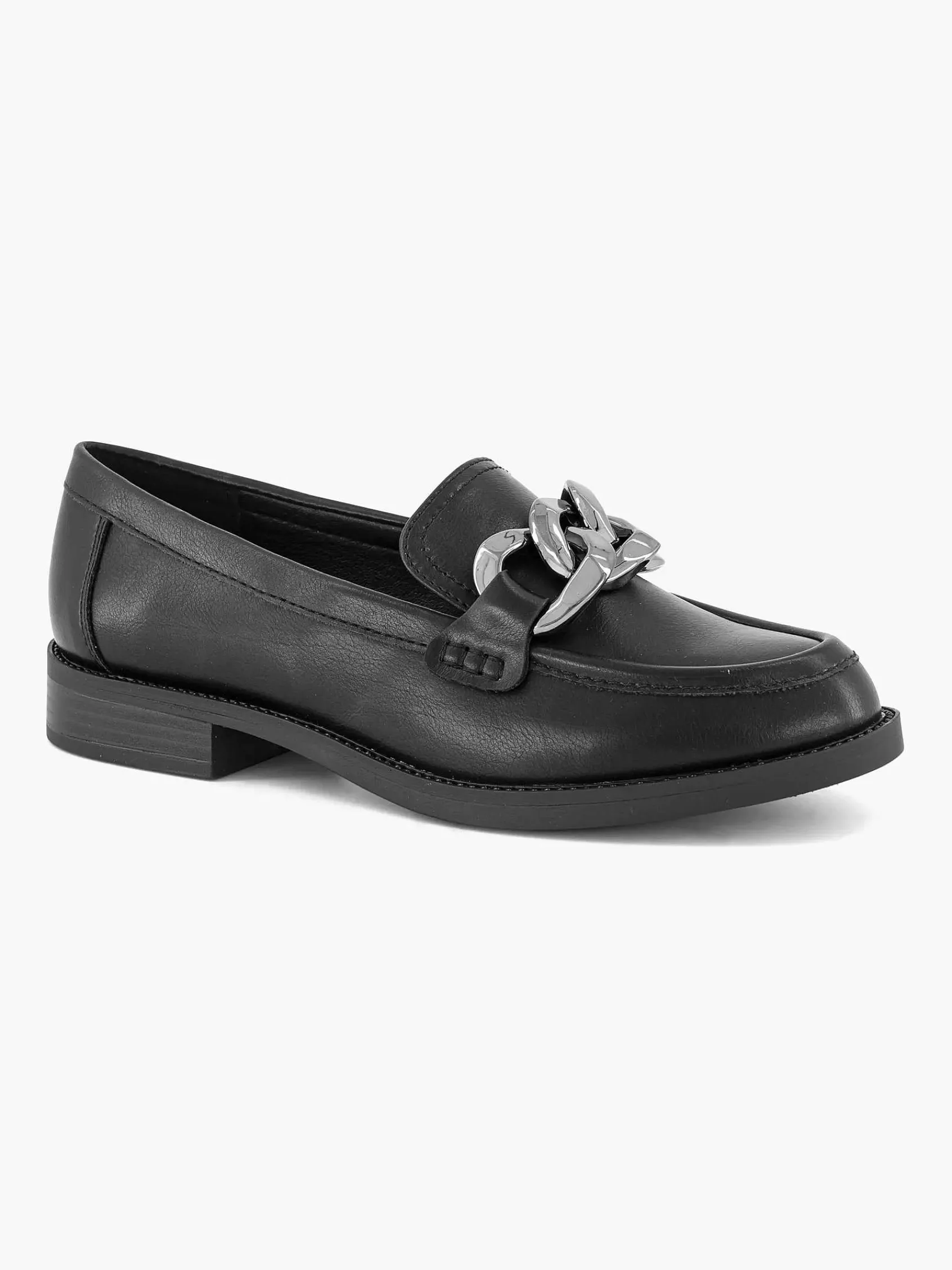 Instappers|Graceland Zwarte Loafer Sierketting