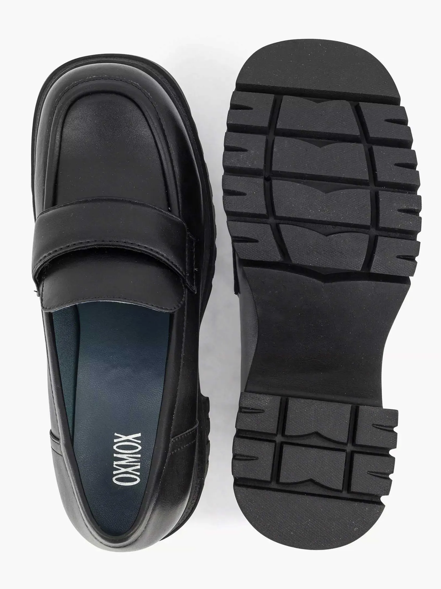 Pumps|Oxmox Zwarte Platform Loafer