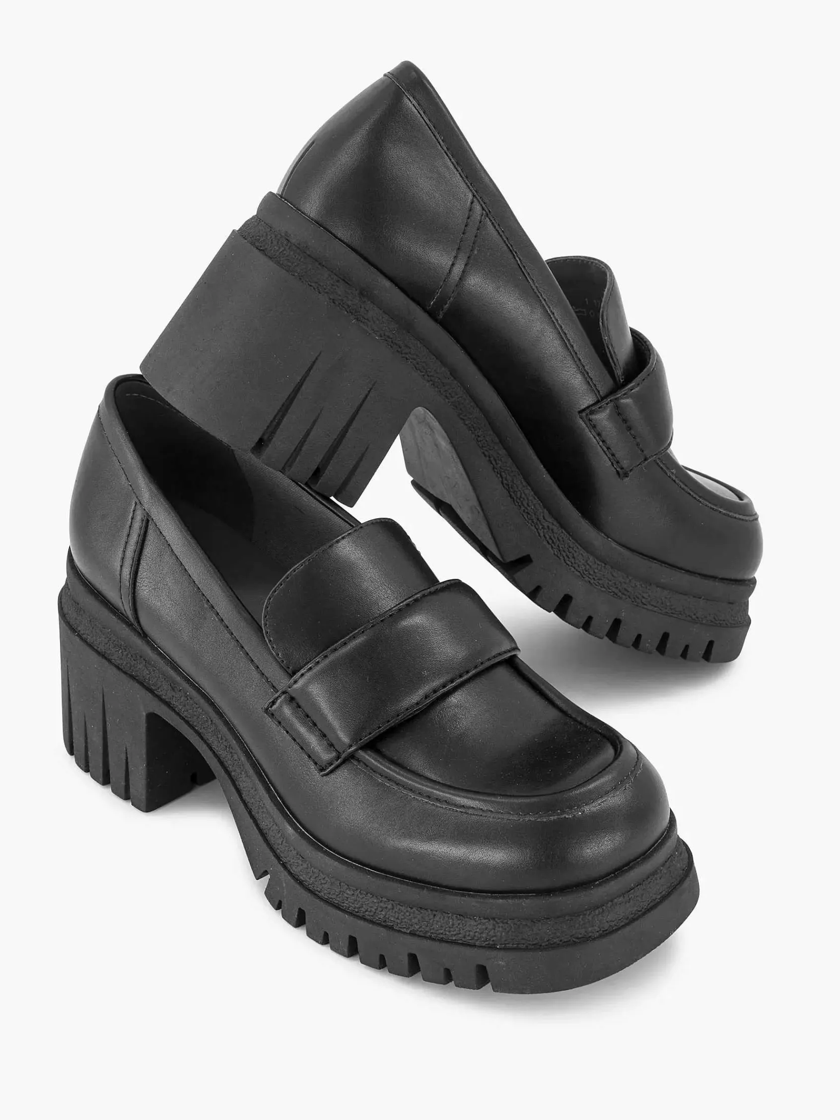 Pumps|Oxmox Zwarte Platform Loafer