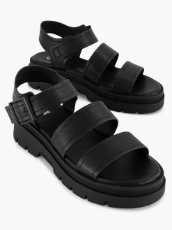Sandalen|Oxmox Zwarte Platform Sandaal