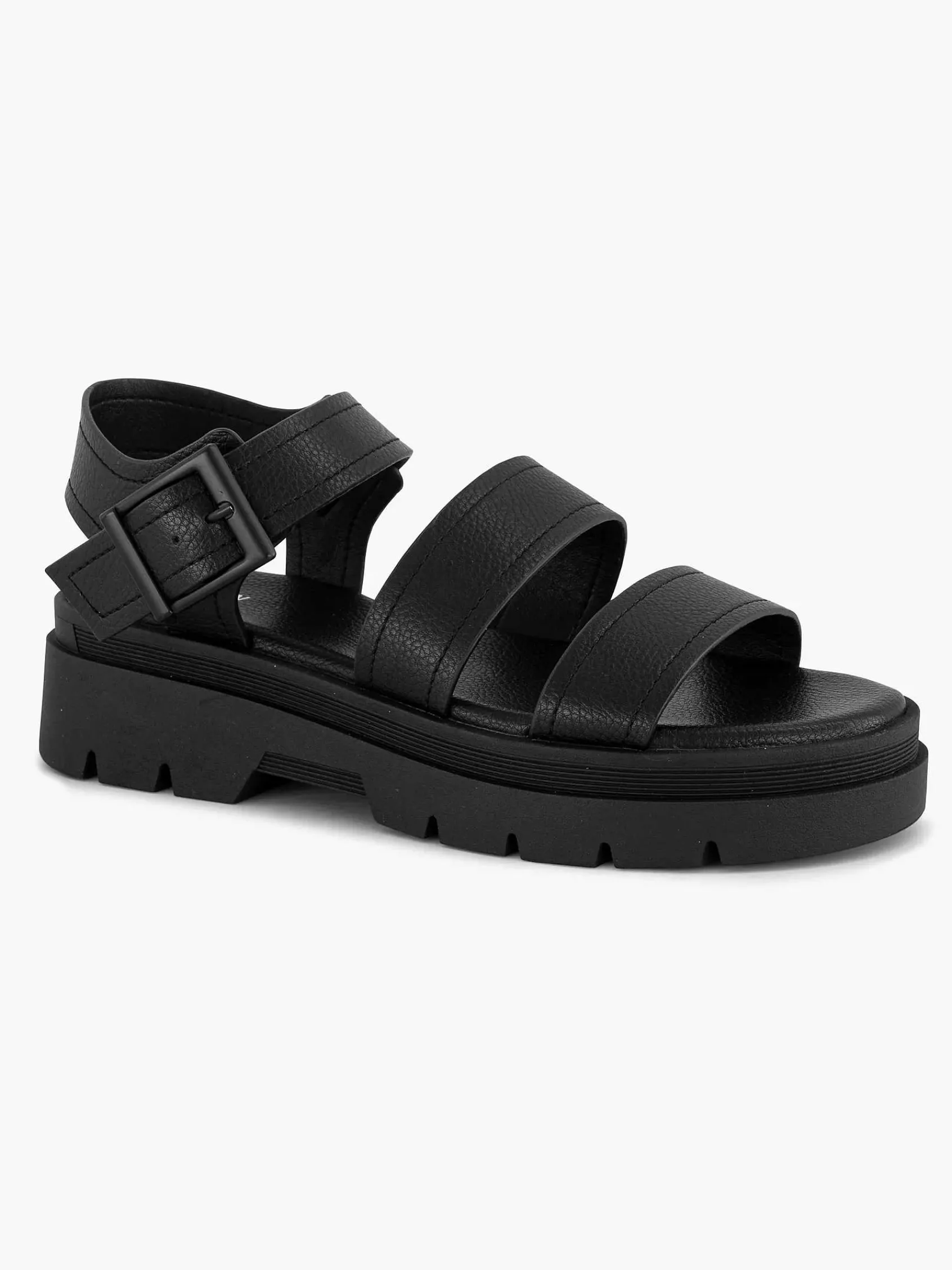 Sandalen|Oxmox Zwarte Platform Sandaal