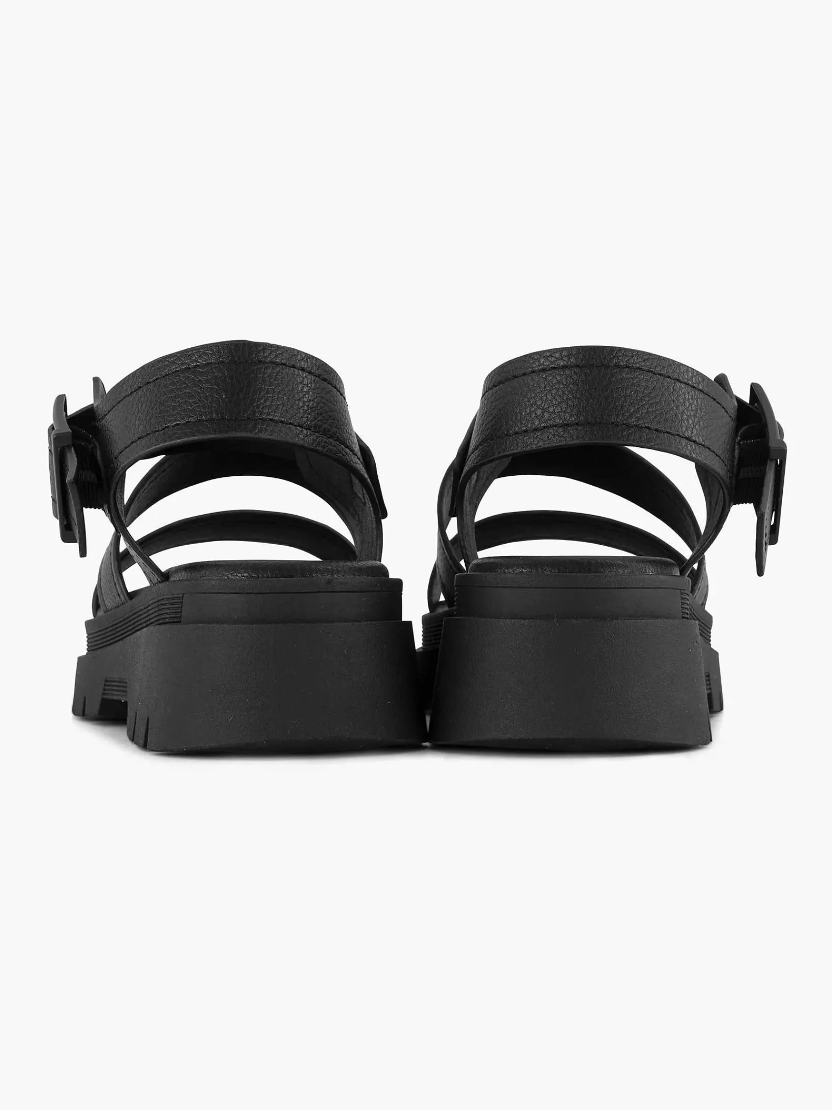 Sandalen|Oxmox Zwarte Platform Sandaal
