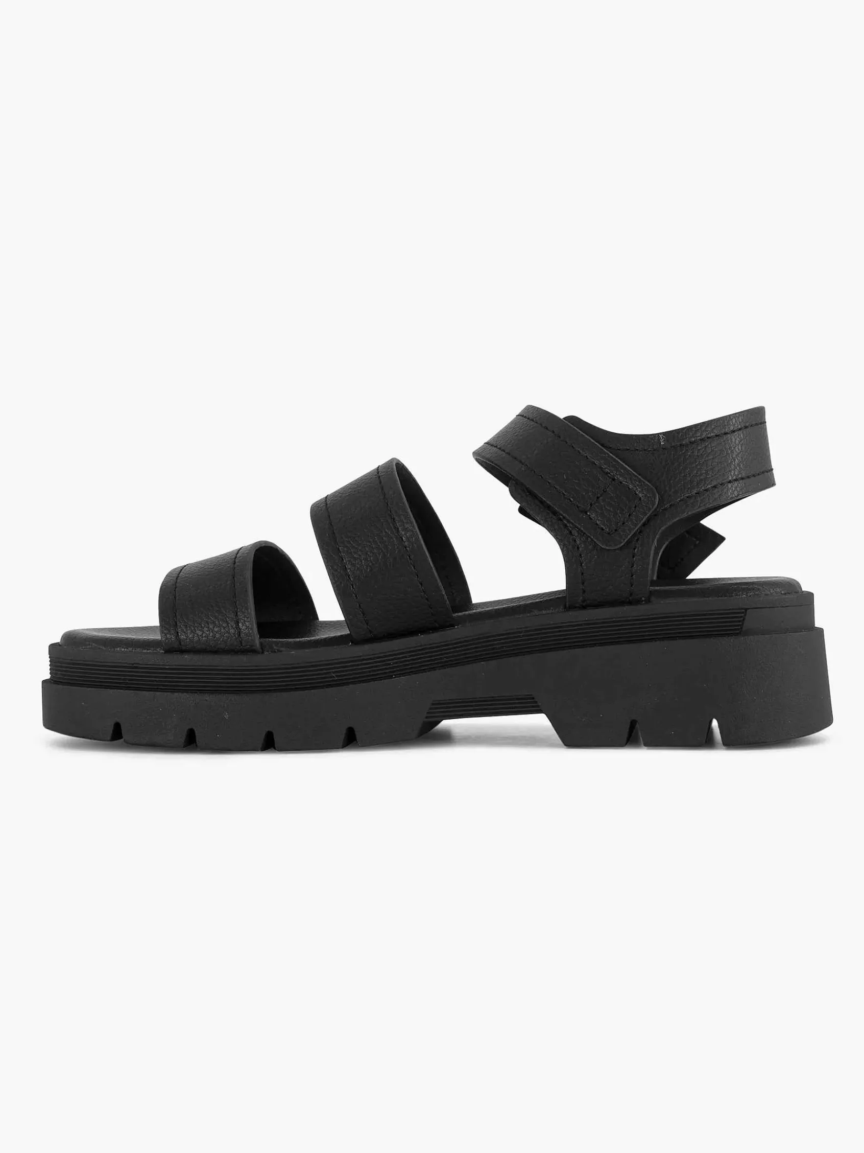 Sandalen|Oxmox Zwarte Platform Sandaal