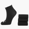 Sokken|Puma Zwarte Quarter Plain 3 Pak 35-38